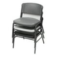 thumbnail image 3 of Iceberg Rough n Ready Wide-Format Big and Tall Stack Chair, Black Seat/Back, 4/Carton, 3 of 5