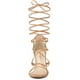 thumbnail image 2 of Sandalias Correas De Tiras Tacón De Aguja Cordón Arriba Para Mujeres Desnudo 37, 2 of 6