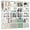 White-18, variant on Book Shelf, 18 Cube Storage Organizer, DIY Bookcase, Metal Cube Bookshelf, Tall Book case for Bedroom, Living Room, Office, Closet Storage Organizer, Black Cubicle Storage Rack-White