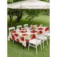 thumbnail image 4 of Outdoor Tablecloth with Umbrella Hole for Patio/Picnic/Party/Camping, Summer Red Strawberry Waterproof Table Cloth Rectangle Table Cover Washable, Garden Fruits Farmhouse Rustic (52"x 70"), 4 of 9
