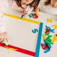 thumbnail image 6 of Melissa & Doug Magnetic Chalkboard and Dry-Erase Board With 36 Magnets (Numbers and Uppercase Letters), Chalk, Eraser, and Dry-Erase Pen, 6 of 10