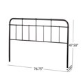thumbnail image 3 of GDF Studio Wellscross Industrial Iron Headboard, Flat Black King, 3 of 11