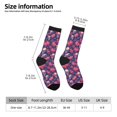 thumbnail image 2 of KLL red Skull flower Print Cool Socks Men's Women's Crew Socks Funny Crazy Novelty Stockings, 2 of 6