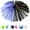 Black/Purple, variant on BLUEWING 1/2oz Sea Trolling Lures with Lead Head Saltwater Fishing Witches Big Game Ballyhoo Skirt for Tuna, Wahoo, Sailfish, Mahi Mahi, Green/Yellow, Model B