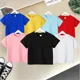 thumbnail image 2 of Ropa de verano para niños, camiseta de algodón de color sólido, camisetas casuales de calle, versátiles, para exteriores, para niños y niñas, camisetas transpirables para niños, 2 of 5