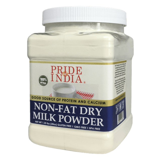Pride Of India - Poudre de Lait Écrémé - Riche en Protéines et Calcium - Pot de 1,25 Lb (20oz)