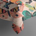 thumbnail image 3 of Beige Butterfly Colorful Pattern Rectangle Tablecloth 60"x84",Waterproof Polyester Rectangle Table Cloth, Wipeable Spillproof Polyester Tablecloth for Dining, Camping, Indoor and Outdoor, 3 of 5