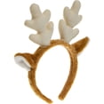 thumbnail image 4 of Diadema de reno de Navidad Cornamenta de alce de dibujos animados Tocado Orejas de conejo Horquilla de animal - Diadema de reno con astas y orejas para disfraz de fiesta de Navidad JAMW Sencillez, 4 of 5