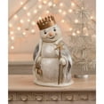thumbnail image 3 of Christmas Frosted Metallics Snowman Paper Mache King Winter Festival Td1142, 3 of 3
