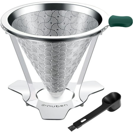 Pour Over Coffee Dripper, Stainless Steel Pour Over Coffee Filter 1-2