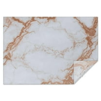 White Rose Gold Marble Pattern Rectangle Tablecloth 60"x84",Waterproof Polyester Rectangle Table Cloth, Wipeable Spillproof Polyester Tablecloth for Dining, Camping, Indoor and Outdoor