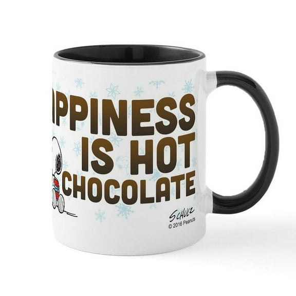 CafePress - Peanuts Hot Chocolate Mugs - 11 oz Ceramic Mug - Novelty Coffee Tea Cup