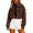 A-Coffee380, variant on XIAONU Corduroy Turn-Down Collar Zip Bomber Jacket For Women Cropped Oversized Pocket Street Coat