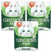 Cascades Fluff Enviro Toilet Paper, 2-ply, 253 Sheets per Roll - 12 Double Rolls (Pack of 3)