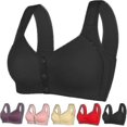 thumbnail image 1 of Daisy Bra Front Closure, Womens Daisy Bra, Front Snaps Button Bras No Underwire Push Up High Support Sports Push Up Bra, 1 of 3