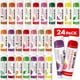 thumbnail image 1 of AZEN Paquete de 24 bálsamos labiales rellenos de medias bálsamo labial natural cuidado de labios a granel regalos de Navidad bálsamo labial hidratante para labios secos y agrietados, 1 of 5