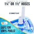 thumbnail image 4 of U.S. Pool Supply Weighted Transparent Triangular Pool Vacuum Head with Swivel Hose Connection and EZ Clip Handle - Connect 1-1/4" or 1-1/2" Hose - Removes Debris, Clean Corners - Safe for Vinyl Pools, 4 of 5