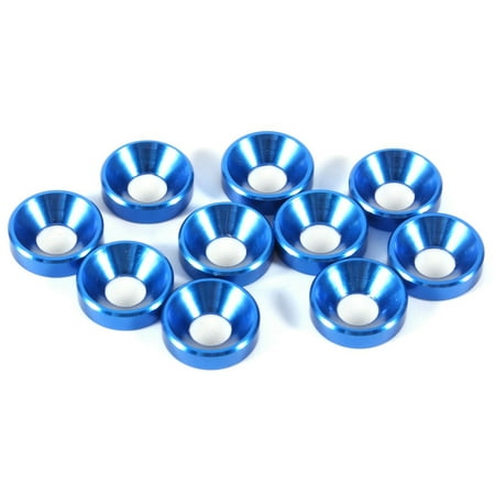 

10Pcs M5 Anodized Countersunk Head Washers Gasket Aluminum Alloy Royal Blue