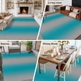 thumbnail image 5 of Turquoise Ombre Large Area Rug 8x10 FT, Non Slip Living Room Throw Carpet, Grey Modern Art Farmhouse Washable Soft Indoor Outdoor Carpet Non-Shedding Rug for Bedroom Dining Room, 5 of 9