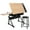 Wooden, variant on SONGMY Adjustable Drafting Table, Rolling Drawing Desk with Tempered Glass Top for Artist Craft