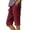 Wine Red, variant on Siminsem Womens Cotton Linen Five Point Shorts High Waisted Cuffed Bermuda Shorts with Pockets Drawstring Elastic Waist Summer Casual Travel Beach Lounge Pants, Blackish Green, L