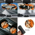 thumbnail image 5 of Yuyamidu Camo Hunting Car Seat Covers Full Set of 14 Orange Wood Steering Wheel Cover Seat Belt Pad Cover Waste Bin Rear View Mirror Cover Coasters Armrest Cover Handbrake Cover Set Car Decor, 5 of 7