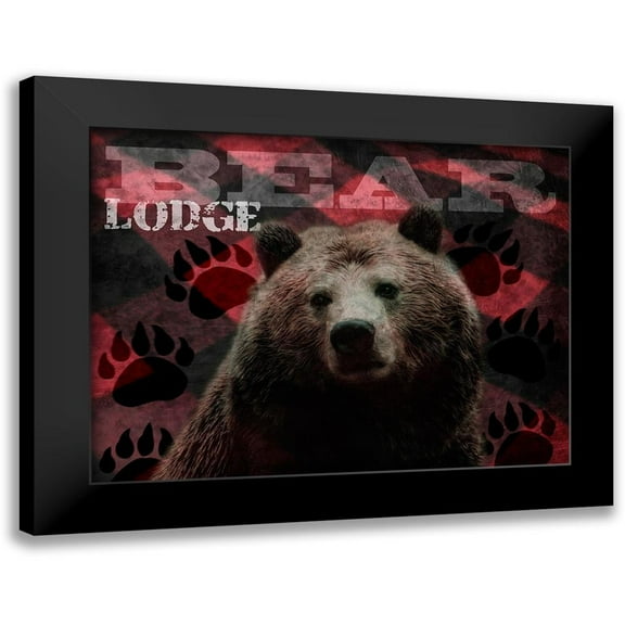 Prime, Marcus 14x12 Black Modern Framed Museum Art Print Titled - Flannel Bear Lodge 1