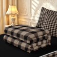 thumbnail image 6 of Manfei Vintage Plaid Zipper Queen Comforter Set with Fitted Sheet and 2 Pillowcases,Retro Grid Zipper Bedding Set,Gray Black,Black Reversible,4pcs, 6 of 8