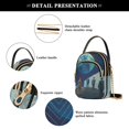thumbnail image 4 of FORMRS Crossbody Bag for Women Quilted Travel Shoulder Cell Phone Purse with Chain Strap Handbag, Blue Planet, 4 of 7