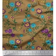 thumbnail image 1 of Soimoi Cotton Duck Fabric Leaves & Floral Artistic Decor Fabric Printed Yard 42 Inch Wide, 1 of 1