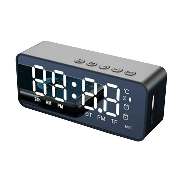 Dvkptbk Digital Clock With Bluetooth Speaker Alarm Clock With Dual ...