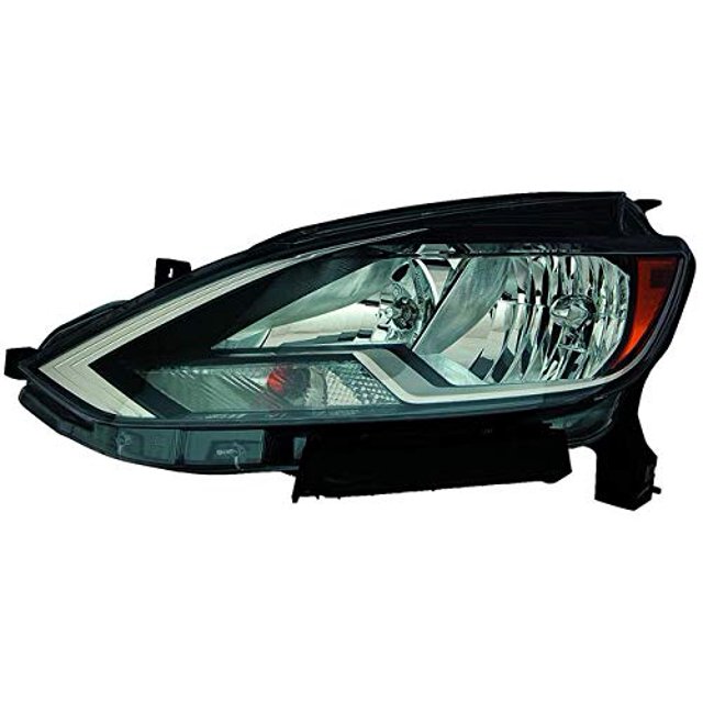 Left Driver Side Halogen Headlight Assembly - Compatible with 2016-2019 Nissan Sentra