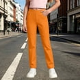 thumbnail image 2 of WERYOUNG School Uniform For Girls Elastic Waist Solid Color Straight Leg Trousers Kids Comfortable Back To School Pants 5-6 Years, 2 of 6