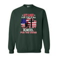 thumbnail image 1 of Stand For The Flag Kneel For The Cross Soldier Flag DT Crewneck Sweatshirt, 1 of 2