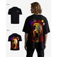 thumbnail image 5 of G West Mens Oversized Yellow Face Life Style Tee Black Size- XX-Large, 5 of 5