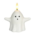 thumbnail image 2 of Halloween Ghost Lantern with Remote Control, Resin Flameless Ghost Candle with Flickering Warm LED, Tabletop Decor for Mantel Shelf Party Home, 2 of 5