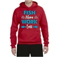 thumbnail image 2 of Wild Bobby, Fish More Work Less Pro Fishermen, Fishing, Unisex Graphic Hoodie Sweatshirt, Red, XX-Large, 2 of 4