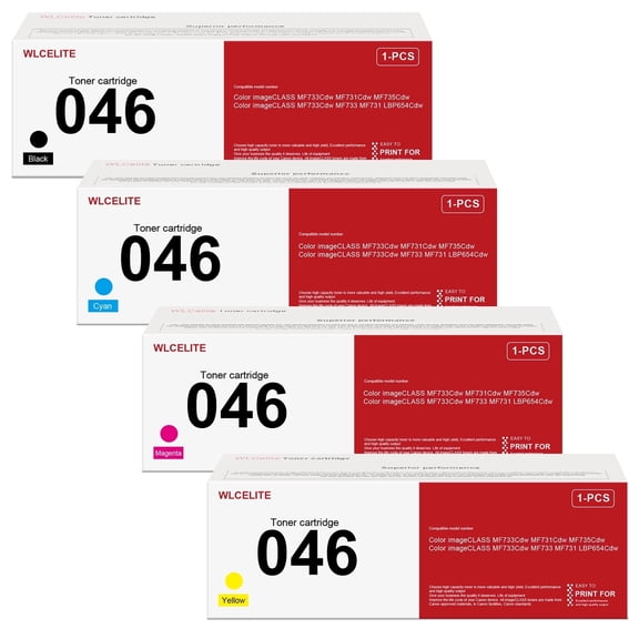 046 4-Pack Toner Cartridge Compatible for Canon 046 Toner Cartridge for MF733Cdw MF731Cdw MF735Cdw Printer