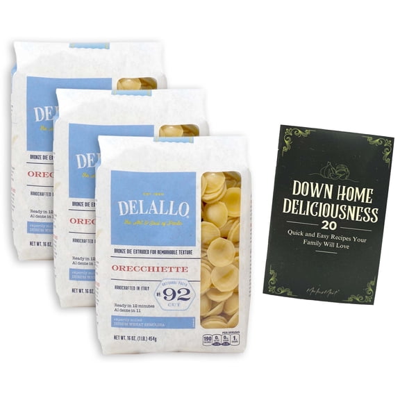 DeLallo Imported Italian Orecchiette Pasta No. 92, 16 oz Each (3 Pack)   MerlinsMart Zine