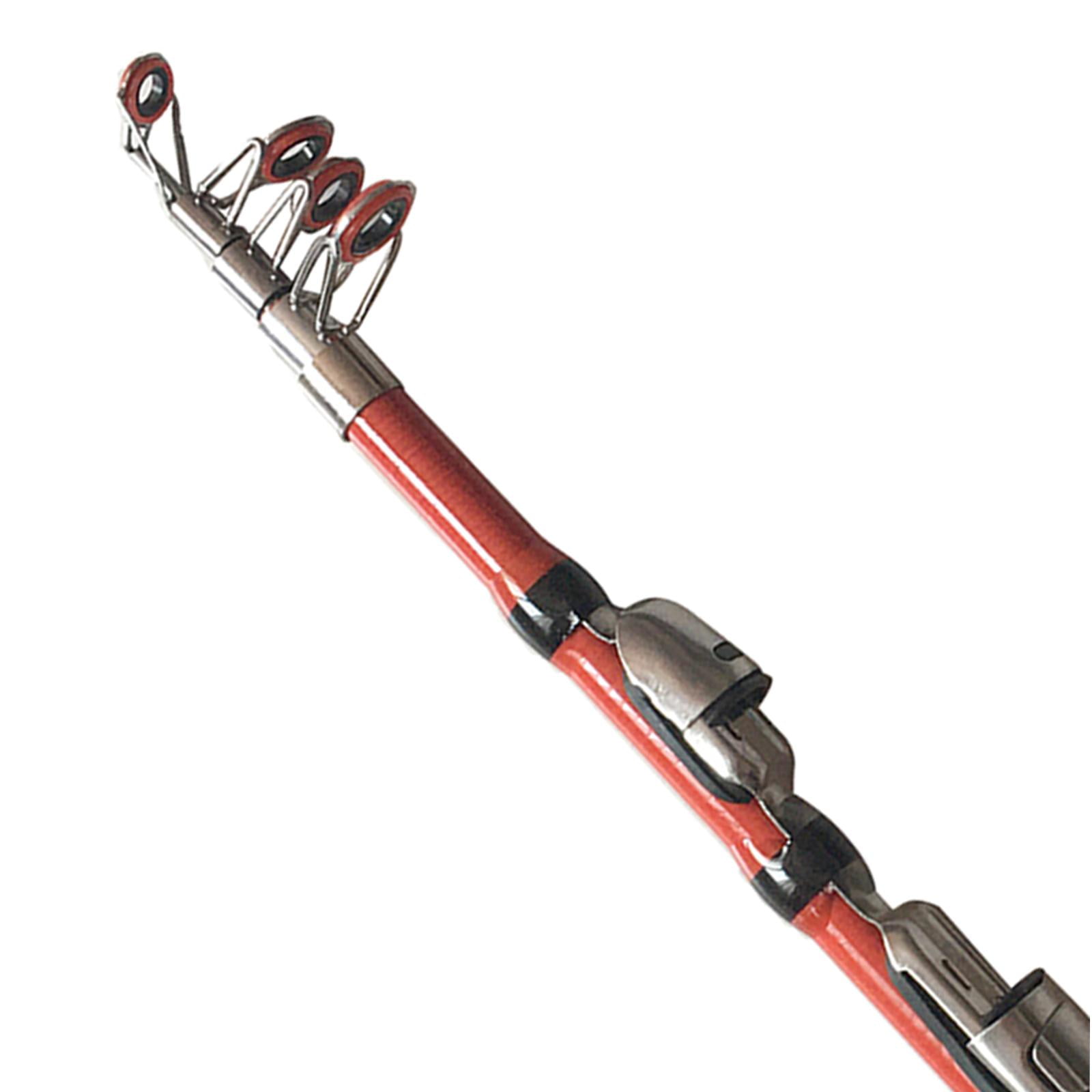 QccHieUs 2Pc 1.0m Carbon Saltwater Telescopic Fishing Rod Sea Boats Fishing