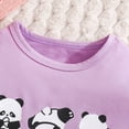 thumbnail image 5 of KPOPLK 2 Piece Toddler Baby Girl Summer Clothing Set 12 18 24 Months 2T 3T 4T 5T Animal Print Outfits Clothes Short Sleeve Crew Neck T Shirt Elastic Waist Shorts(6-9 Months,Purple), 5 of 8