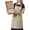 Beige, variant on Linen Embroidered Apron for Women with Pockets, Cute Kitchen Apron for Cooking and Baking Gifts