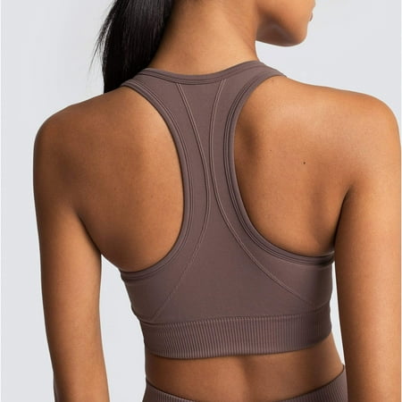 

Aayomet Womens Bras Womens Comfort Lightly Lined Seamless Wireless Triangle Bralette Bra Coffee Large