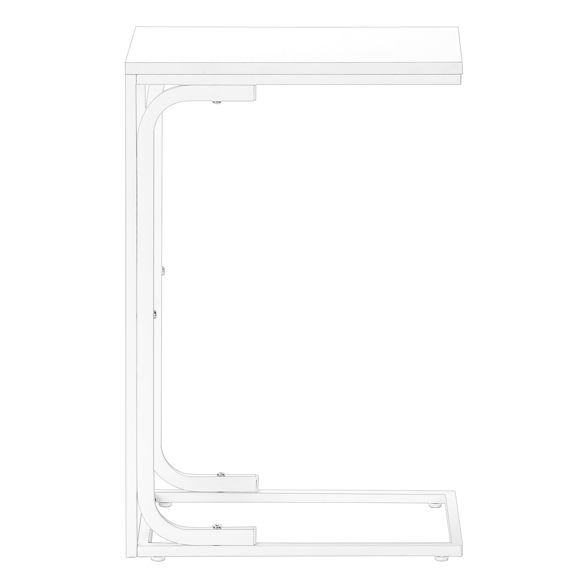 MAYEERTY Accent Table, C-shaped, End, Side, Snack, Living Room, Bedroom, Contemporary, Modern