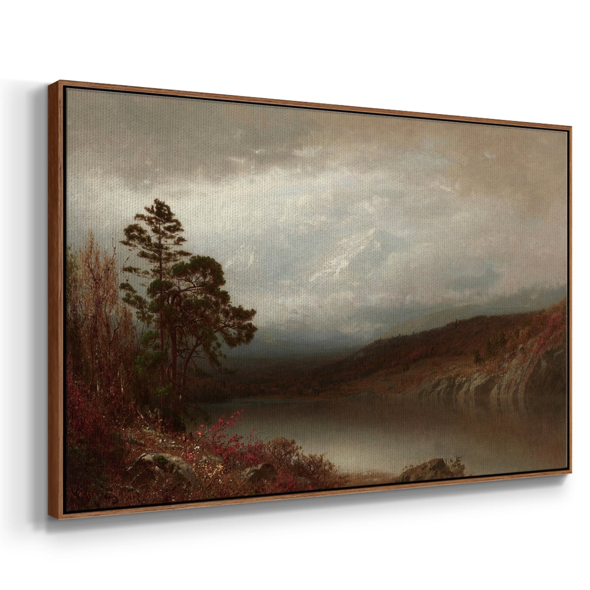 Vintage Landscape-CCCXVIII By Wexford Home Framed in Walnut Wood Gallery Wrapped Canvas 27 in. x 41 in.