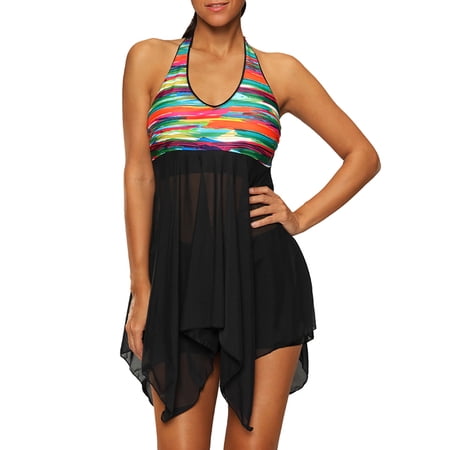 Download Sexy Dance - Women Layered Swimdress Butterfly Backless ...