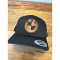 thumbnail image 2 of BMW Trucker Custom Car Hat Custom made leather patch trucker hat. Personalized, text, business logo., 2 of 5