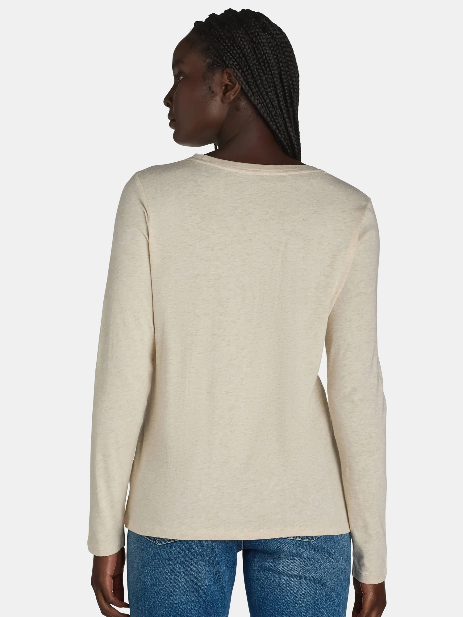 Time and Tru Women's Long Sleeve Core T-Shirt, Sizes XS-XXXL