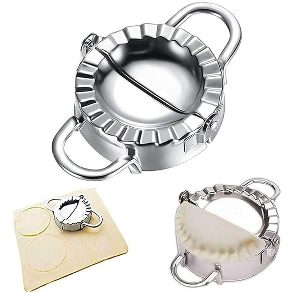 Dumpling Maker, Dumpling Press, Empanada Press, 304 Stainless Steel Dumpling Mold, Pot Stickers Pie Ravioli Dumpling Wrappers Molds, Chinese Dumpling Skin Cutter and Press Mold