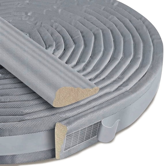 Door Weather Stripping Seal, 39 ft Wedge-Shaped Foam Window Seal Strip, Winter Self-Adhesive Soundproofing Seal Strip for Doors & Windows(Gray)